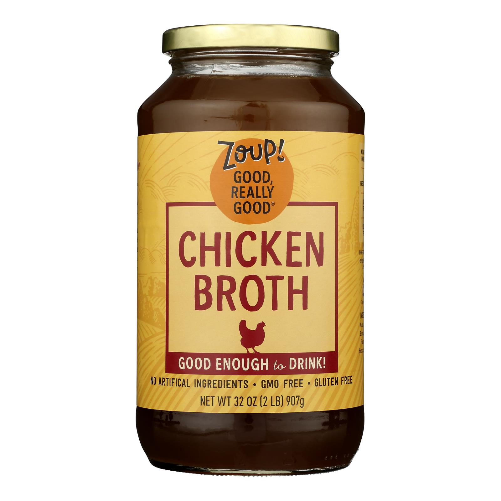 Zoup! Good Really Good - Bone Broth - Chicken - Case Of 6 - 31 Fl Oz.