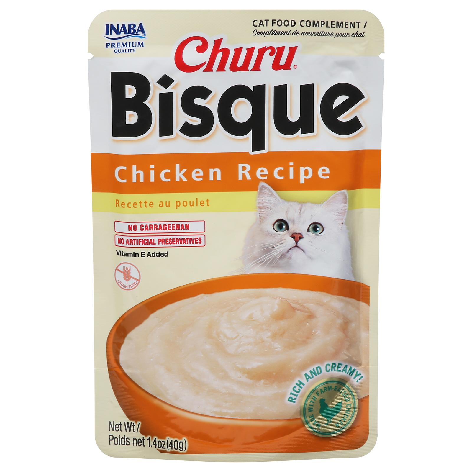 Inaba - Cat Churu Chicken Bisque - Cs Of 12-1.4 Oz