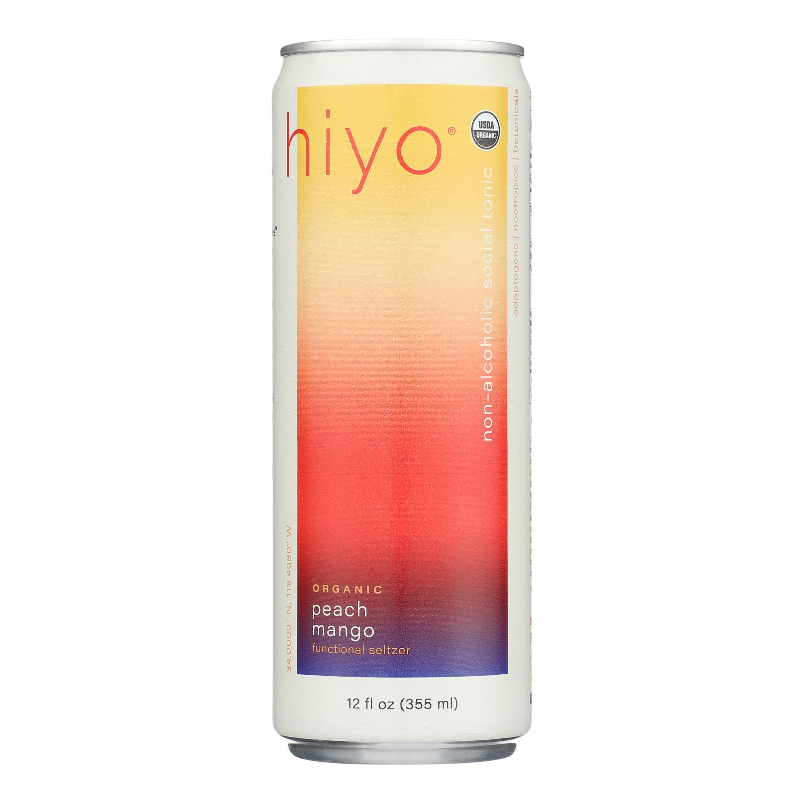 Hiyo - Seltzer Og2 Peach Mango - Cs Of 12-12 Fz