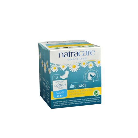 Natracare Natural Ultra Pads W/wings Super W/organic Cotton Cover , 12 Pack - Image 2