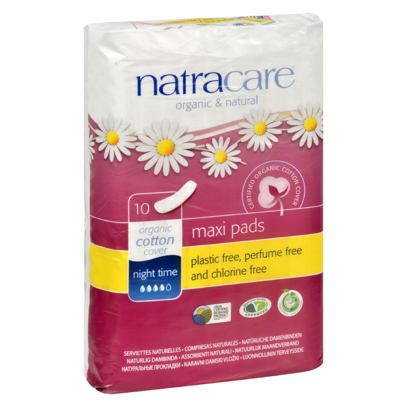 Natracare Natural Night Time Pads, 10 Pack - Image 2