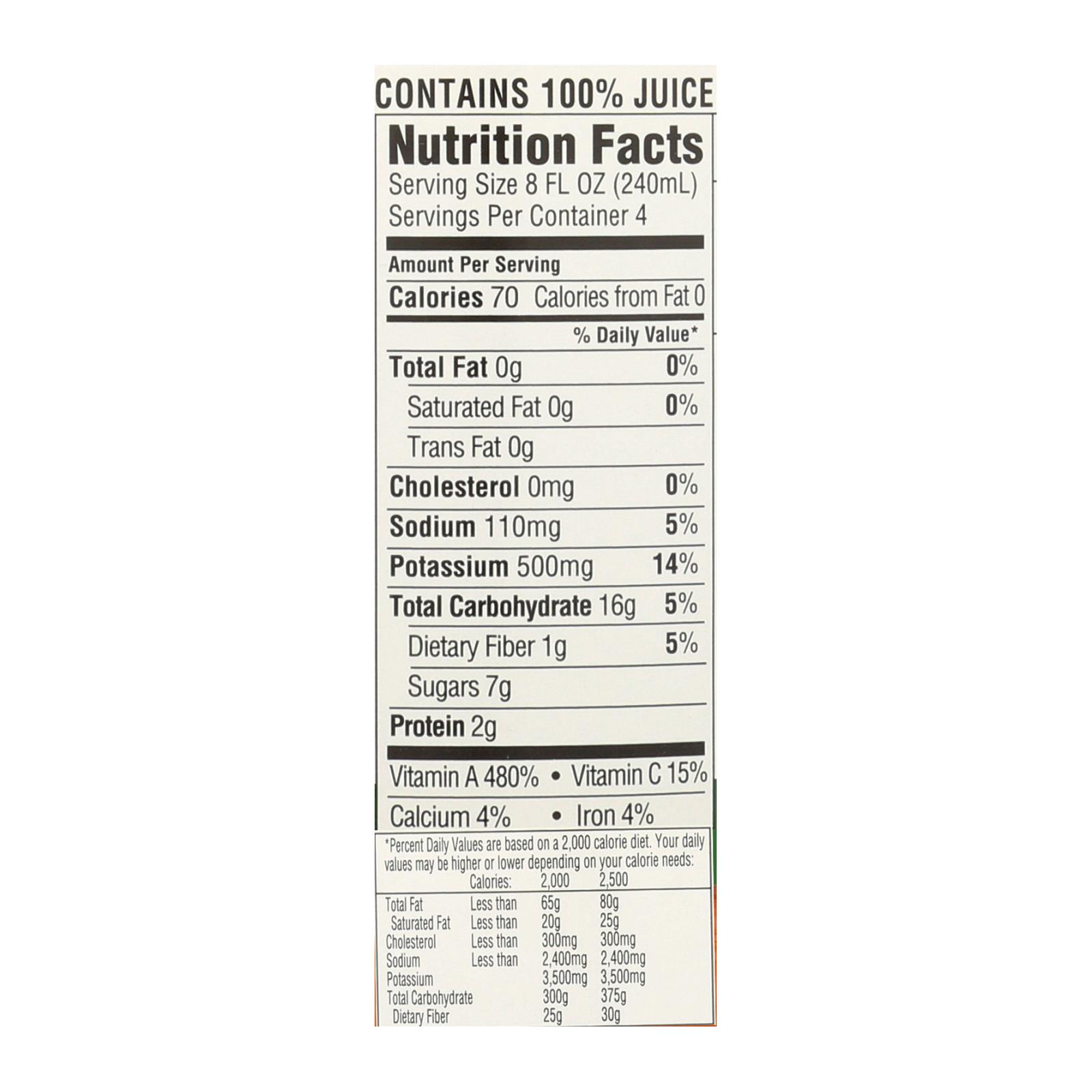R.w. Knudsen Organic Juice, Carrot - Case Of 6 - 32 Fz - Image 2