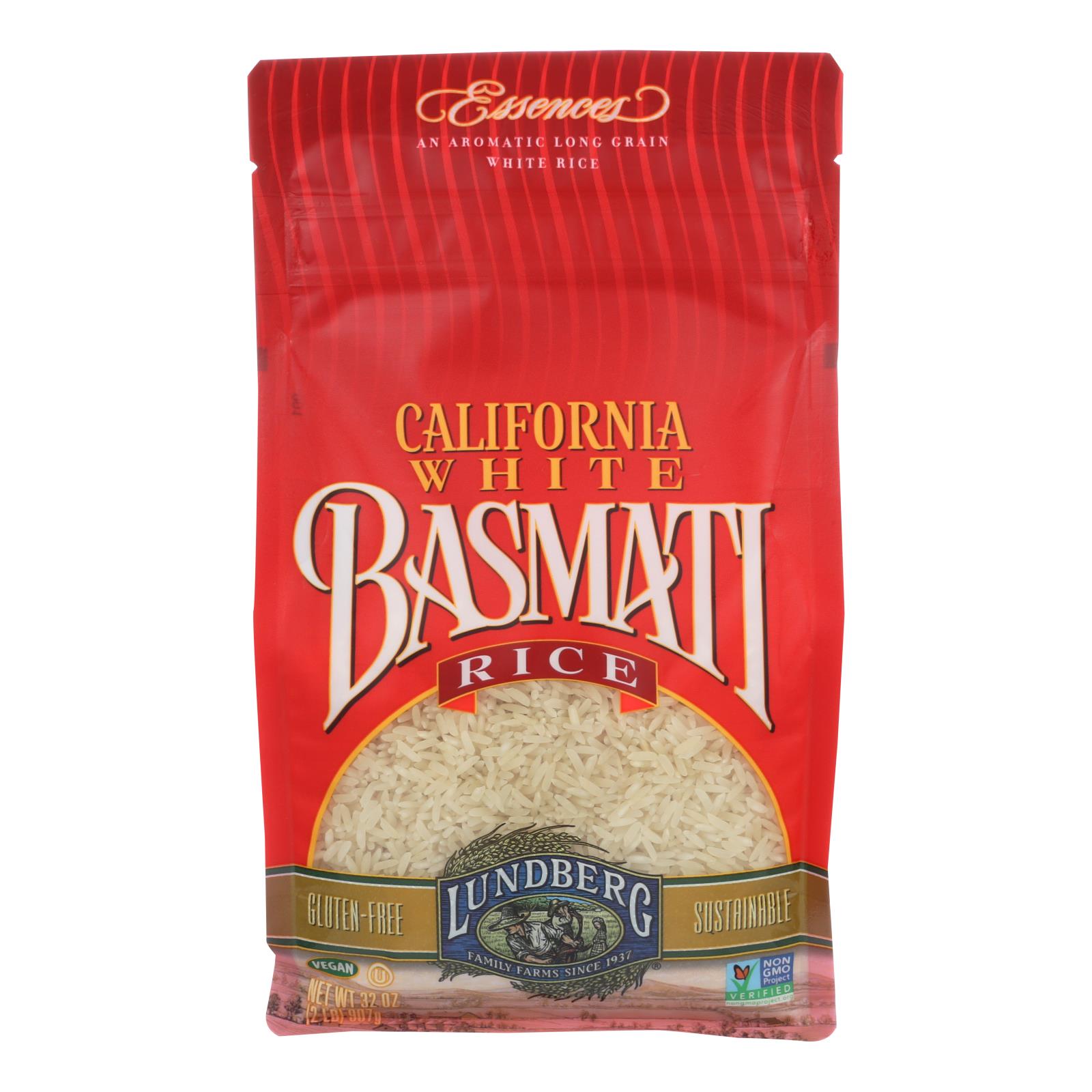 Lundberg Family Farms California Basmati White Rice, Case Of 6, 2 Lb.