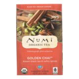 Numi Golden Chai Spiced Assam Black Tea, 18 Tea Bags, Case Of 6