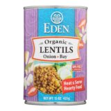 Eden Foods Organic Lentils With Onion And Bay Leaf, Case Of 12, 15 Oz.