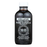 M&b Spices Organic Pure Vanilla Extract , Case Of 3, 4 Oz