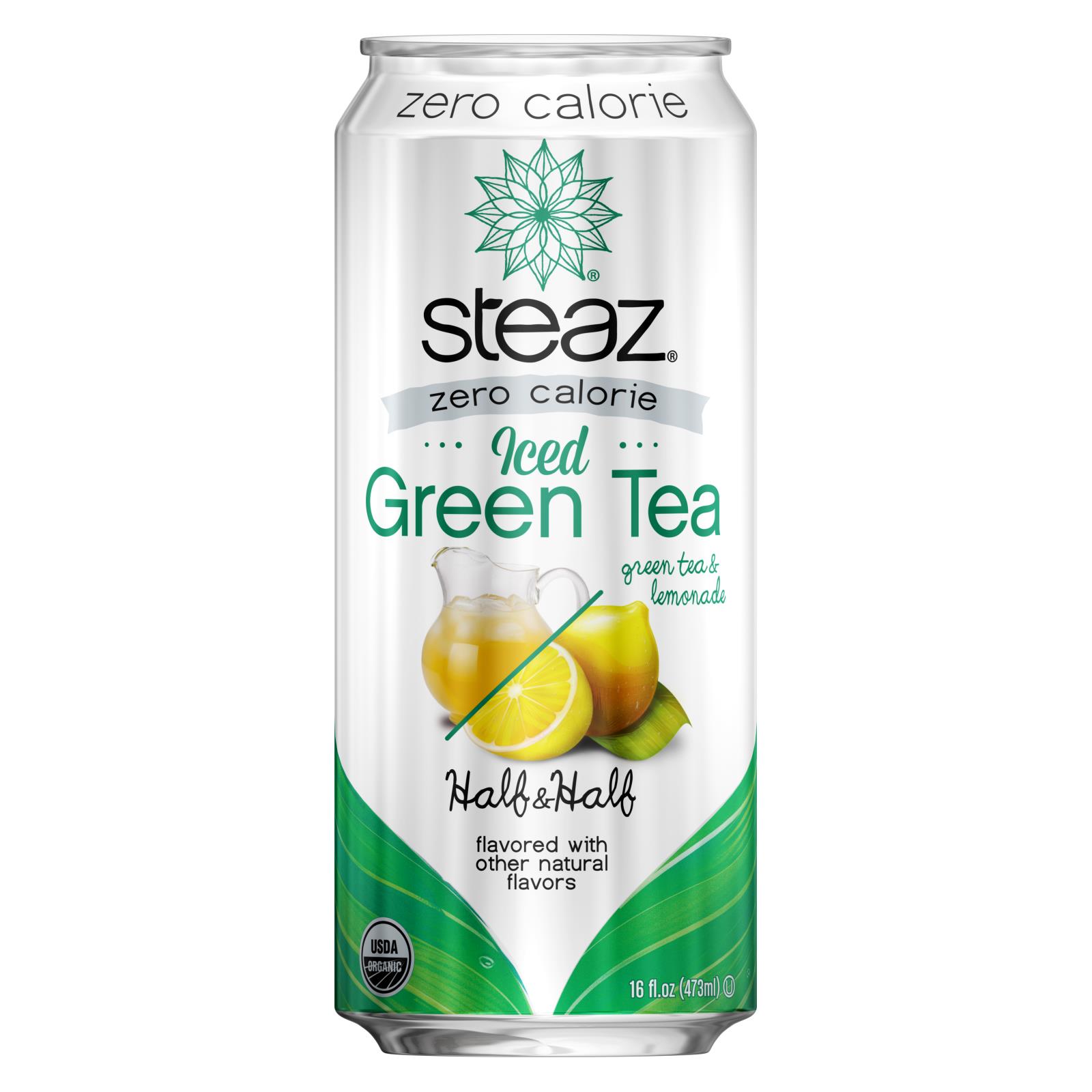 Steaz Zero Calorie Green Tea, Half And Half, Case Of 12, 16 Fl Oz. - Image 3