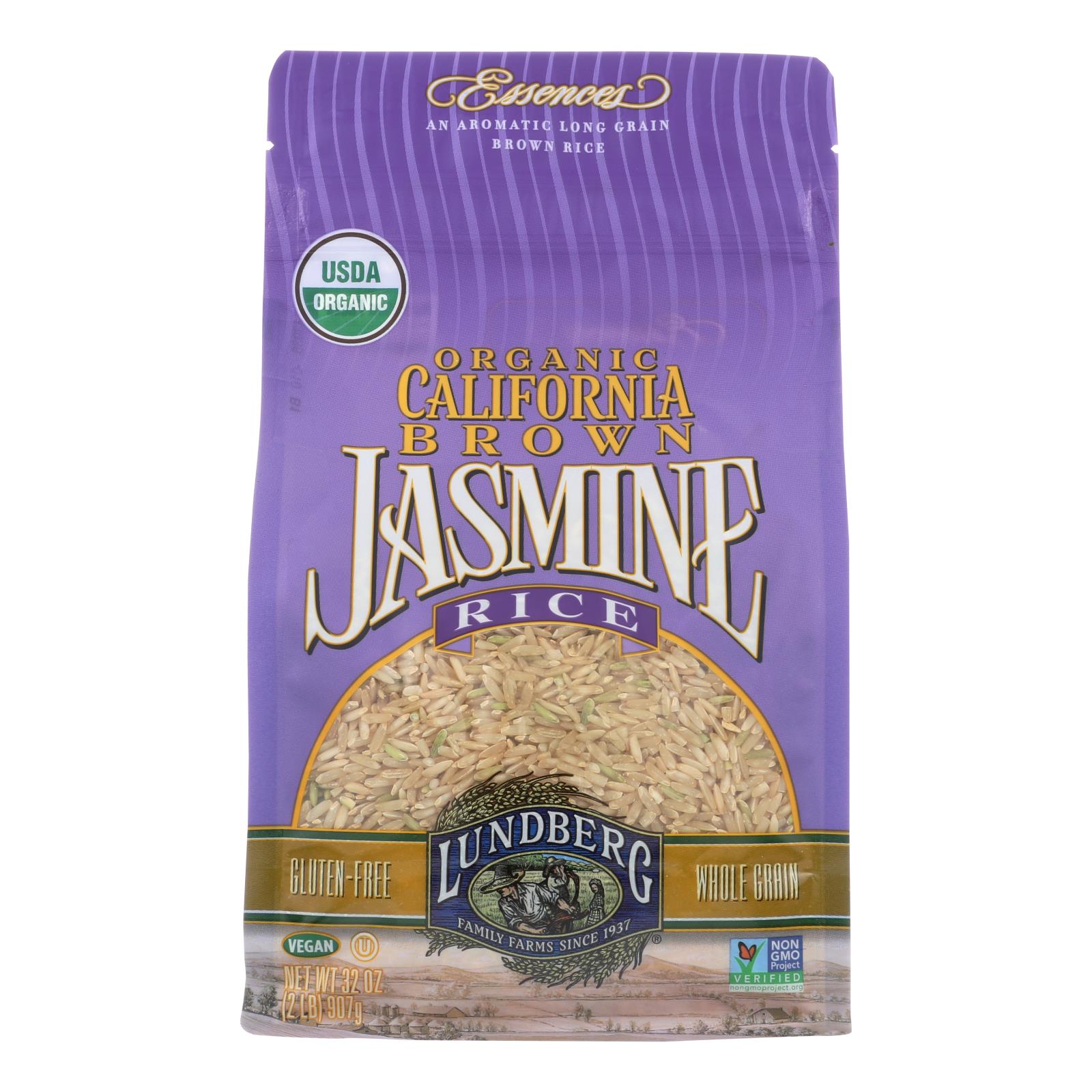 Lundberg Family Farms Brown Jasmine Rice, Case Of 6, 2 Lb.