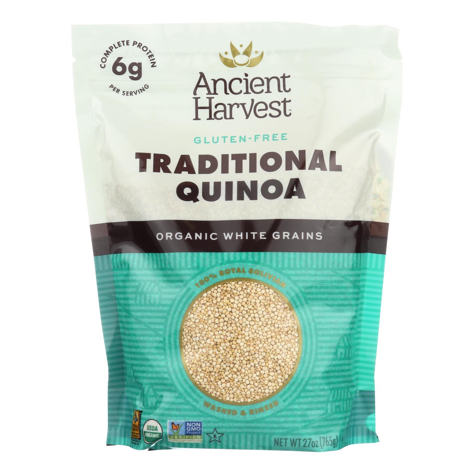 Ancient Harvest Quinoa, Organic, Traditional White, Case Of 6, 27 Oz