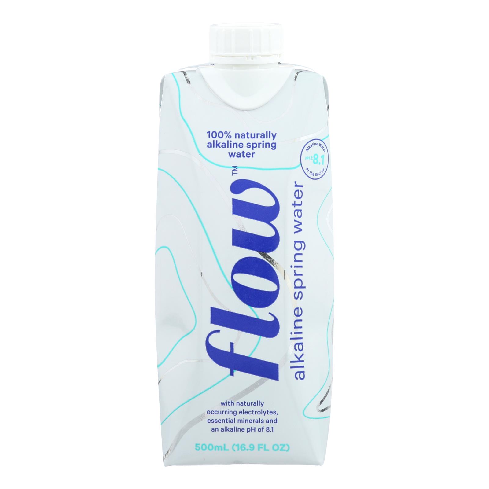 Flow Spring Water, Natural Alkaline, Case Of 12, 500 Ml