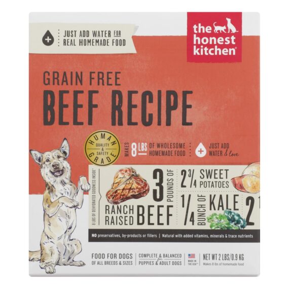 The Honest Kitchen, Dog Food, Grain-free Beef Recipe, Case Of 6, 2 Lb.