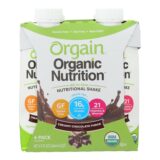 Orgain Organic Nutrition Shake, Chocolate Fudge, 11 Fl Oz, Case Of 12