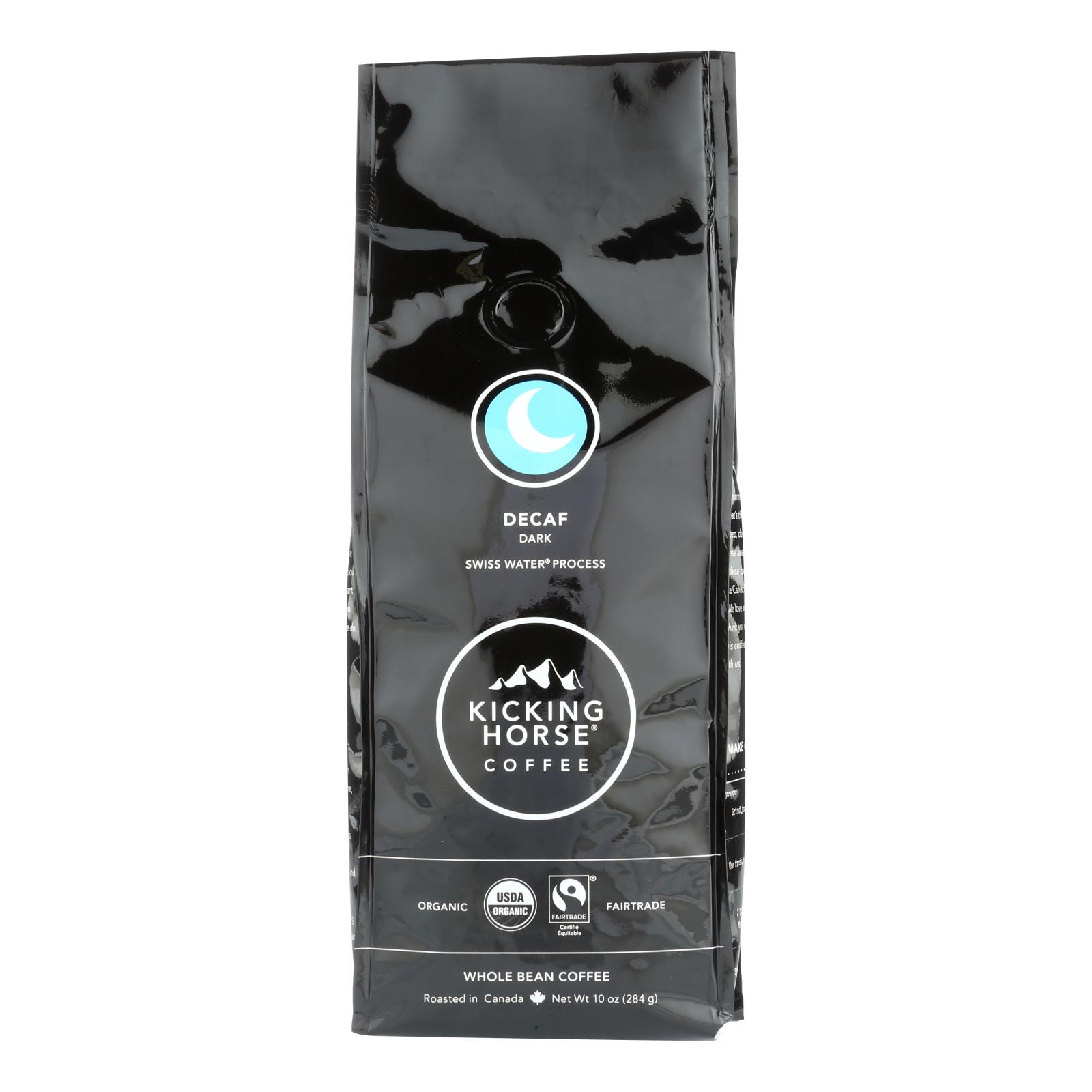 Kicking Horse Coffee, Whole Bean, Decaf, Case Of 6, 10 Oz.