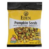 Eden Foods Organic Pocket Snacks, Pumpkin Seeds, Dry Roasted And Salted, 1 Oz, Case Of 12