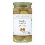 Jeff's Natural Jeff's Natural Garlic Stuffed Olives, Garlic Stuffed Olives, Case Of 6, 7.5 Oz.