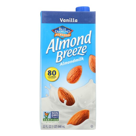 Almond Breeze, Almond Milk, Vanilla, Case Of 12, 32 Fl Oz.