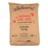 Wholesome Sweeteners Cane Sugar Organic And Natural, Single Bulk Item, 50lb