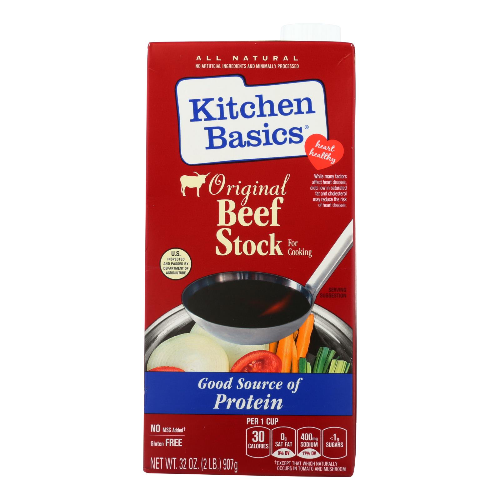 Kitchen Basics Beef Stock, Case Of 12, 32 Fl Oz.