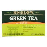 Bigelow Tea Green Tea, With Peach, Case Of 6, 20 Bag