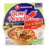 Nong Shim Hot And Spicy Bowl, Noodle Soup, Case Of 12, 3.03 Oz.