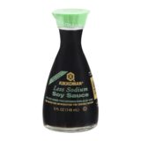 Kikkoman Soy Sauce, Less Sodium, Case Of 12, 5 Oz.