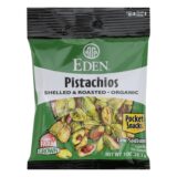 Eden Foods Organic Pocket Snacks, Pistachios, Shelled And Dry Roasted, 1 Oz, Case Of 12