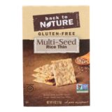 Back To Nature Multi Seed Rice Thin Crackers, Brown Rice Sesame Seeds Poppy Seeds And Flax Seed, Case Of 12, 4 Oz.