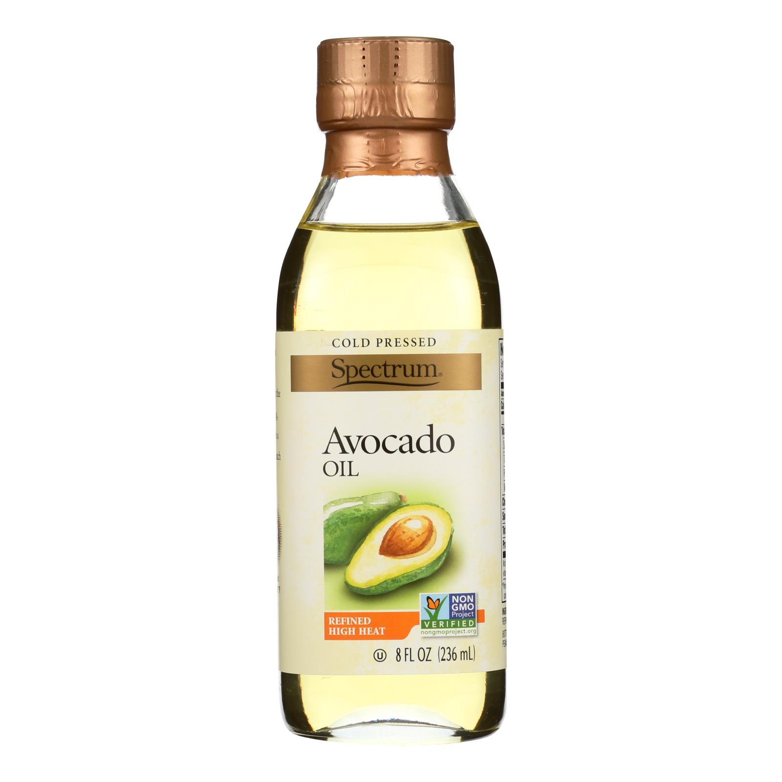 Spectrum Naturals Avocado Oil, Refined, 8 Oz, Case Of 6