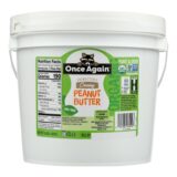 Once Again Organic Creamy Peanut Butter No Salt, Single Bulk Item, 9lb