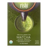 Rishi Green Tea Blend, Matcha Super, Case Of 6, 15 Bags