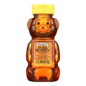 Gunter Pure Clover Honey, Case Of 12, 12 Oz.
