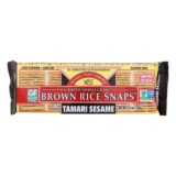 Edward And Sons Brown Rice Snaps, Tamari Sesame, Case Of 12, 3.5 Oz.