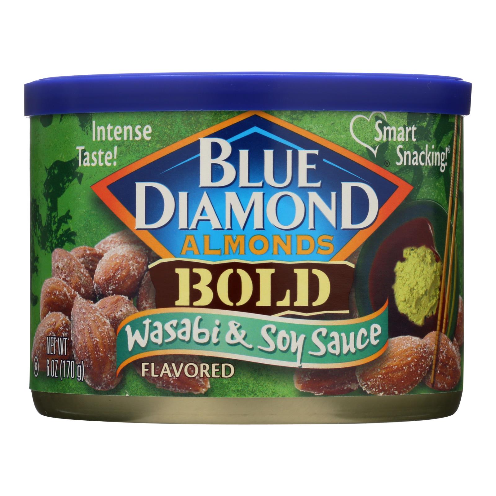 Blue Diamond Bold Wasabi & Soy Almonds - Case Of 12 - 6 Oz