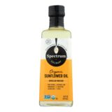Spectrum Naturals High Heat Refined Organic Sunflower Oil, Case Of 12, 16 Fl Oz.