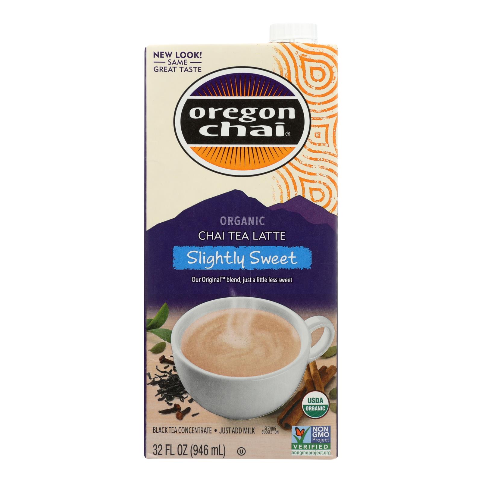 Oregon Chai Original Chai Tea Latte Concentrate, Slightly Sweet, Case Of 6, 32 Fl Oz.
