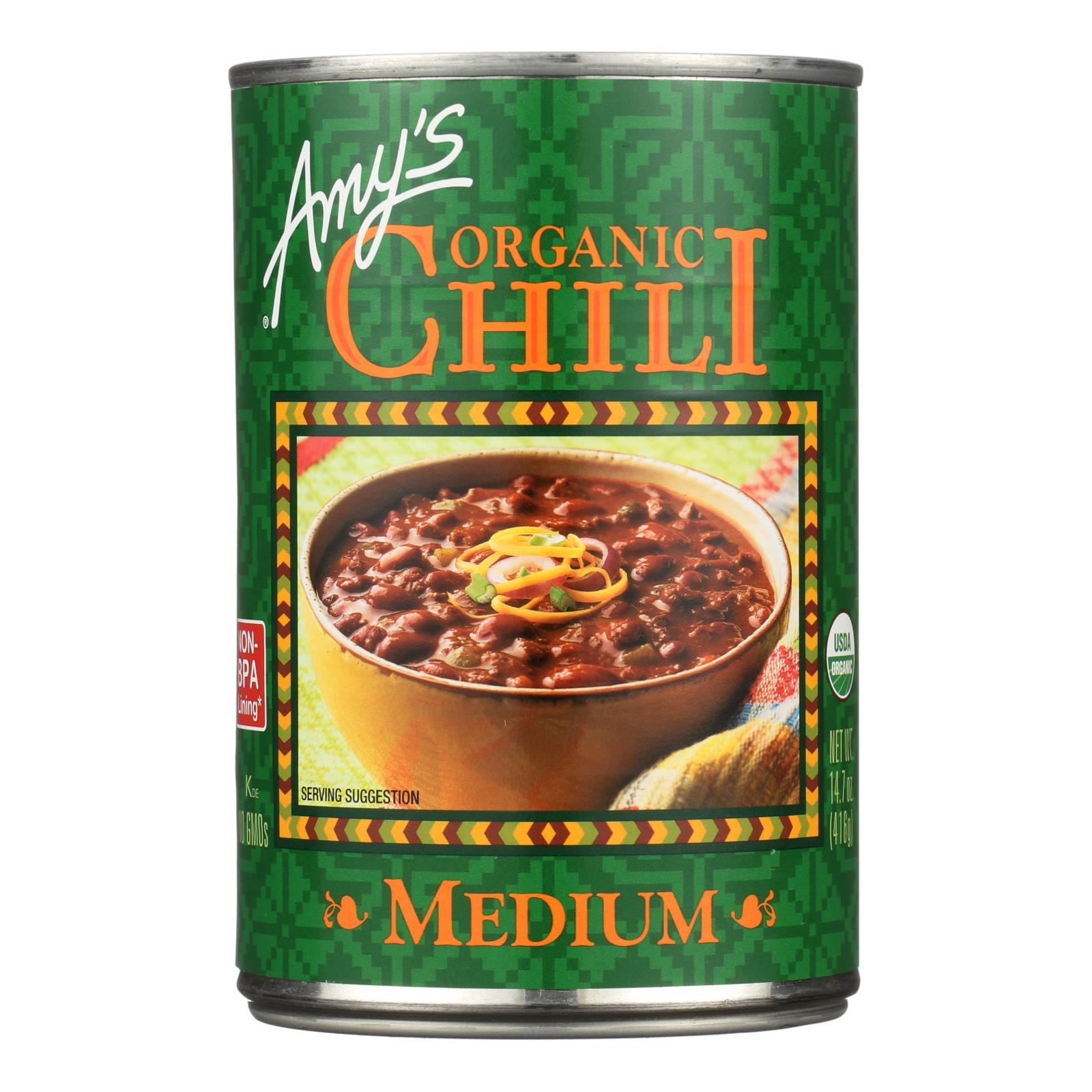 Amy's, Organic Medium Chili, Case Of 12, 14.7 Oz