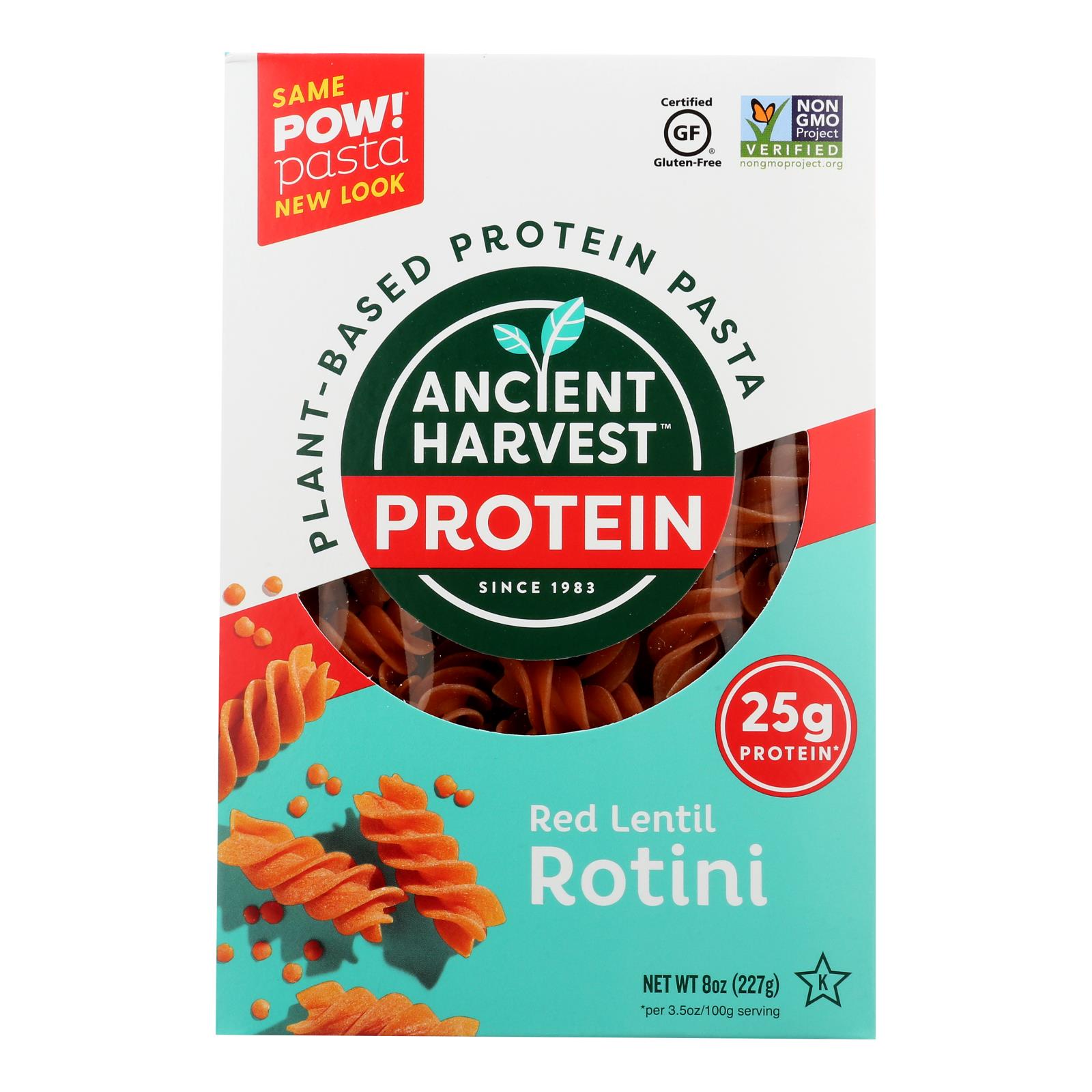 Ancient Harvest Pasta, Supergrain, Red Lentil And Quinoa Rotelle, Gluten Free, 8 Oz, Case Of 6