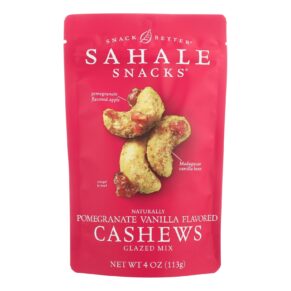 Sahale Snacks Cashews Glazed Nuts, Pomegranate And Vanilla, Case Of 6, 4 Oz.