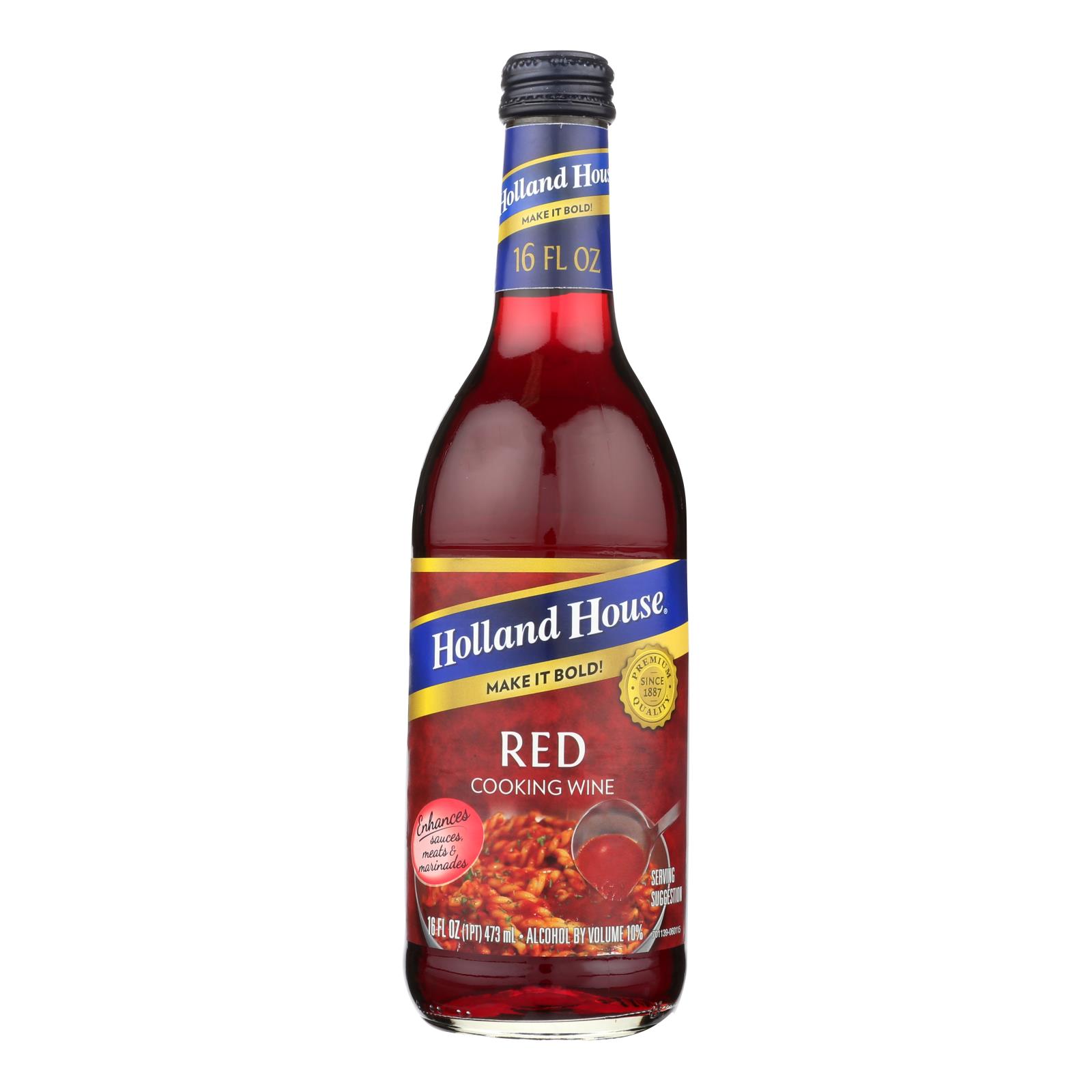 Holland House Holland House Red Cooking Wine, Red, Case Of 12, 16 Fl Oz.