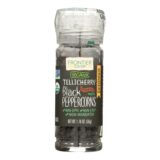 Frontier Herb Peppercorns, Organic, Whole, Black, Tellicherry Grade, Grinder Bottle, 1.76 Oz, Case Of 6