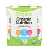 Orgain Organic Nutrition Shake, Vanilla Bean, 11 Fl Oz, Case Of 12