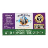 Henry And Lisa's Natural Seafood Wild Alaskan Pink Salmon, Case Of 12, 6 Oz.