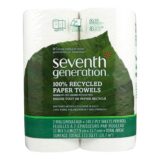 Seventh Generation Recycled Paper Towels, White, Case Of 12, 140 Sheets