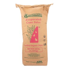 Wholesome Sweeteners Cane Sugar Organic And Natural, Single Bulk Item, 25lb