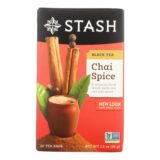 Stash Tea Chai Black Tea, Double Spice, Case Of 6, 20 Bags