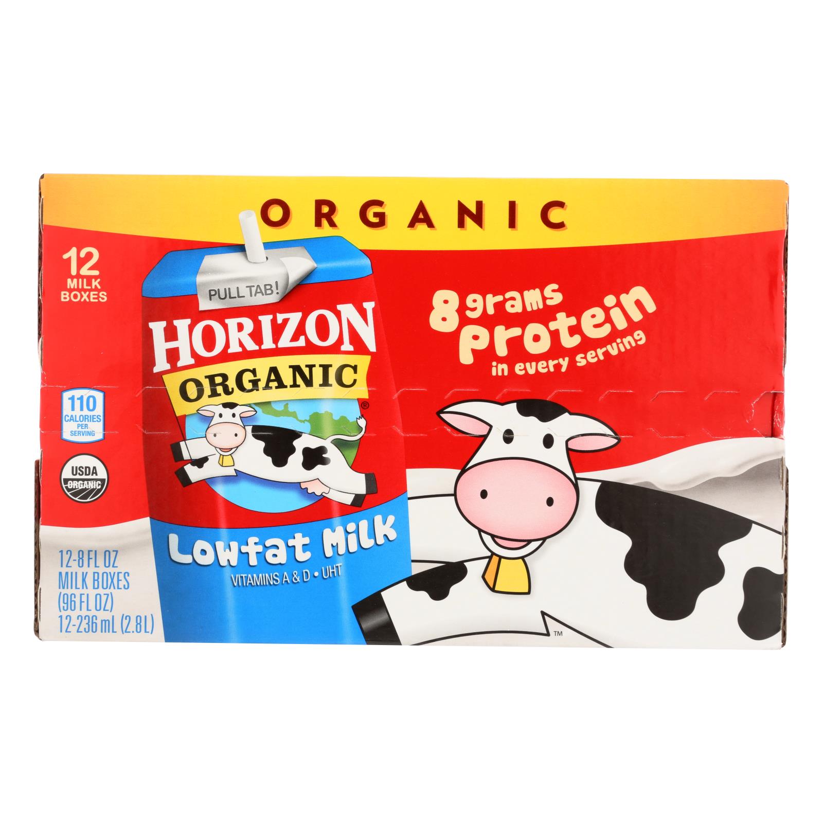 Horizon Organic Dairy Organic Low Fat 1 % Milk, Aseptic, 12/8 Fl Oz