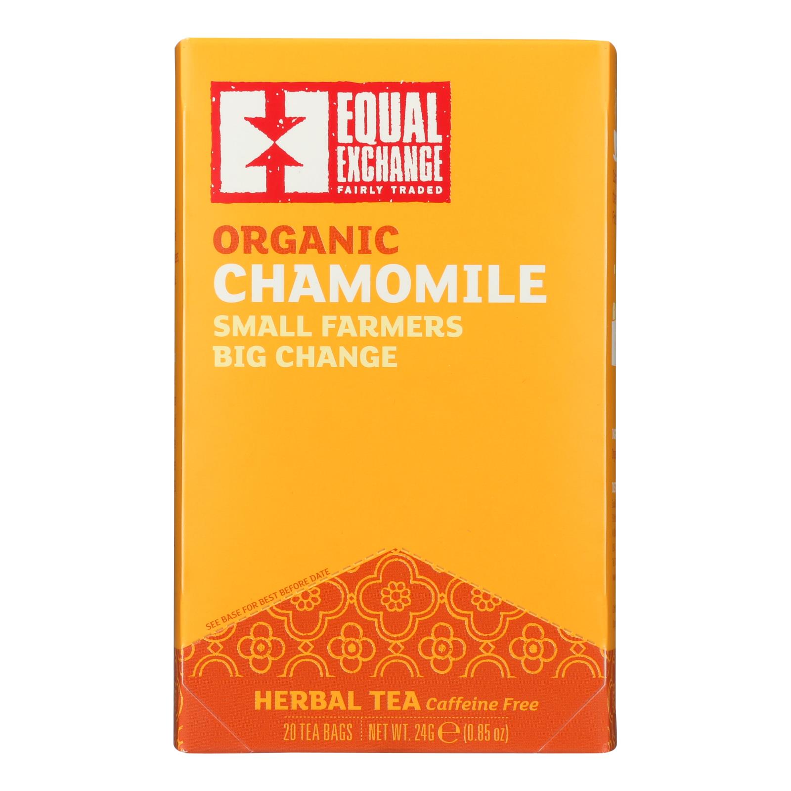 Equal Exchange Organic Chamomile Tea, Chamomile Tea, Case Of 6, 20 Bags