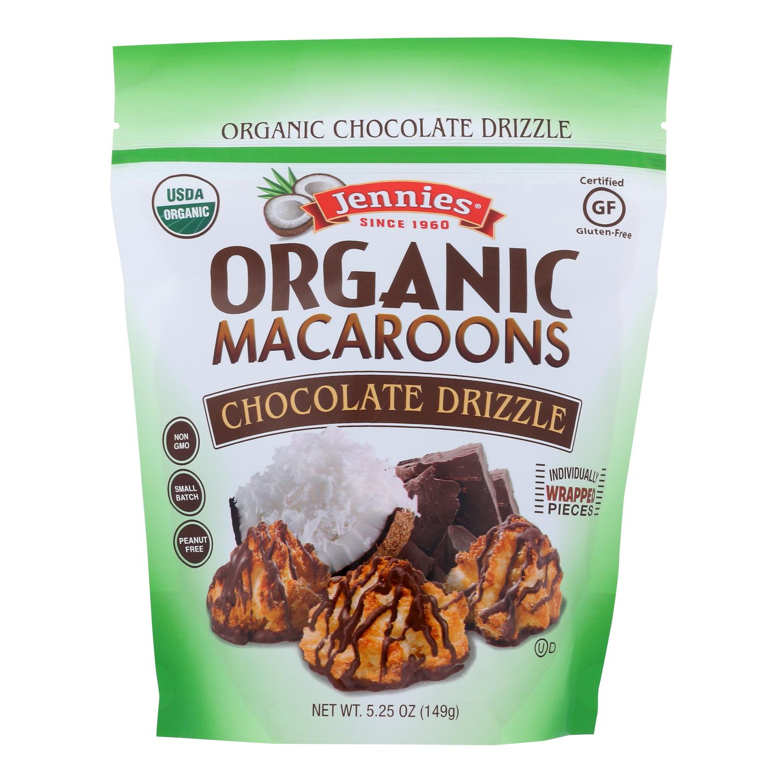 Jennies, Macaroon Chocolate Drizzle, Case Of 6, 5.25 Oz