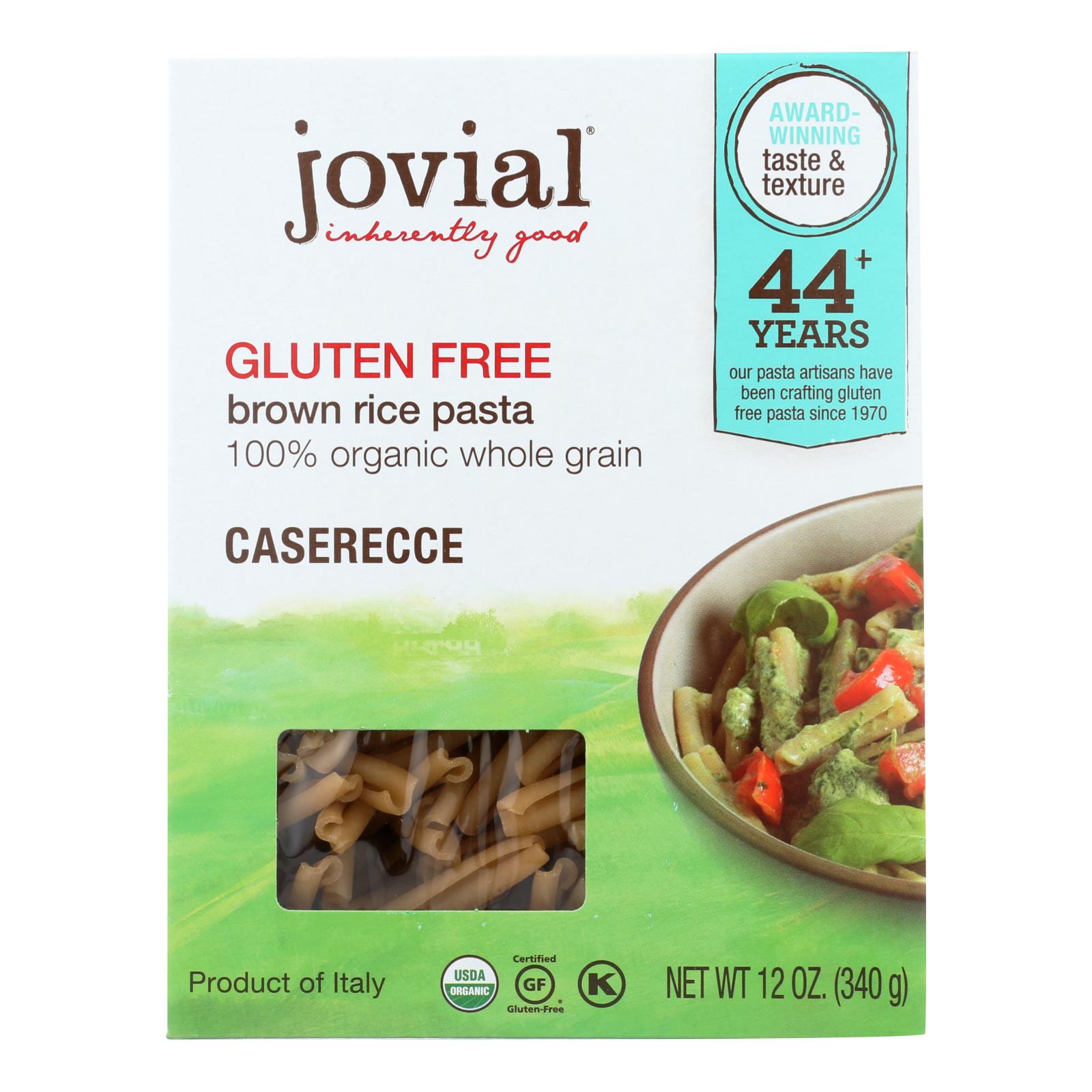Jovial, Gluten Free Brown Rice Pasta, Caserecce, Case Of 12, 12 Oz.