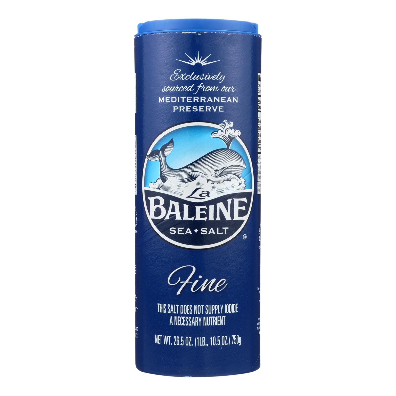 La Baleine Sea Salt Sea Salt, Fine, 26.5 Oz, Case Of 12